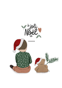 Joli No&euml;l avec enfant et ours en peluche